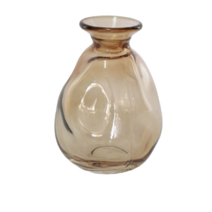Amber Organic Bud Vase 16cm