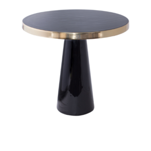 Black/Gold Side Table 47X51cm