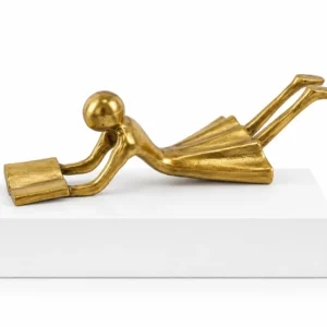 Deco Girl Reading Gold 31x118cm
