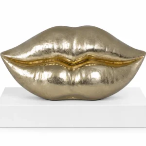 Decor Lips Gold 16x9x6cm