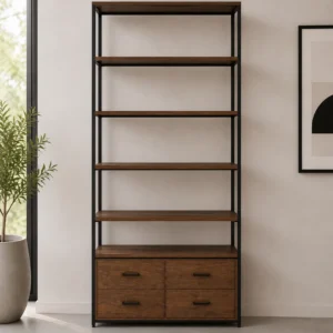 DNA59 L Bookshelf with 4 Drawers