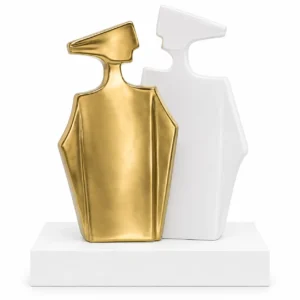Figurine Couple Gold/White 25cm