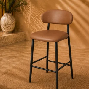 Lucien Counter Chair PU Leather Black