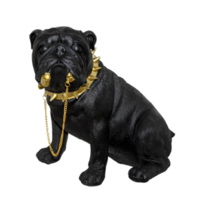 Bulldog With Gold Chain 27cm