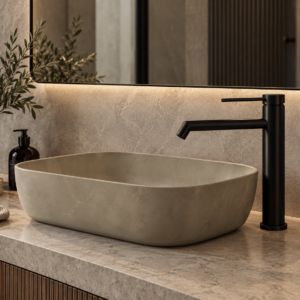 Bijiou - Evon Black - Basin Mixer Long Body
