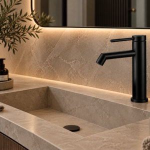 Bijiou - Evon Black - Basin Mixer Short Body