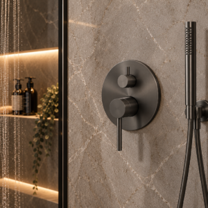 Bijou - Evon Gunmetal -  Bath/Shower Undertile Mixer Diverter