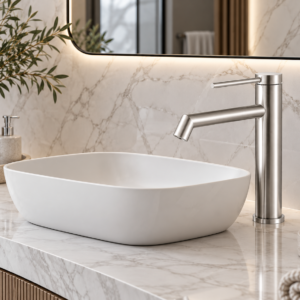 Bijiou - Evon Chrome - Basin Mixer Long Body