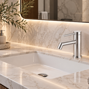 Bijou - Evon Chrome - Basin Mixer Short Body