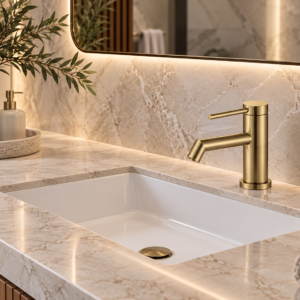 Bijiou - Evon Gold - Basin Mixer Short Body